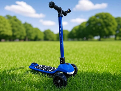 Trottinette pour Enfants 3-12 ans avec Roues Lumineuses – Le Mélange Ultime de Sécurité, de Plaisir et de Qualité ! Blue